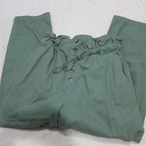 Green Urban Outfitters Cinched Waist Pants